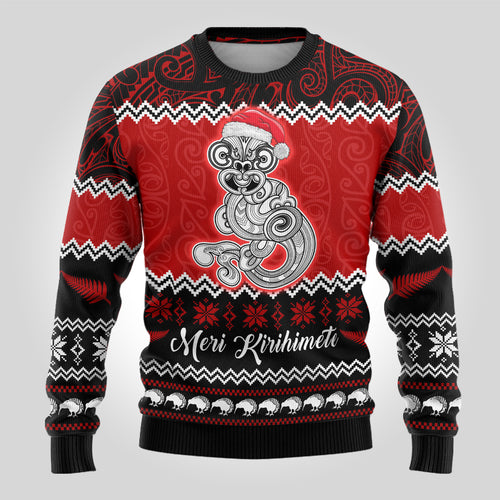 personalised-new-zealand-christmas-ugly-christmas-sweater-maori-tiki-meri-kirihimete