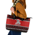 personalised-new-zealand-christmas-leather-tote-bag-maori-tiki-meri-kirihimete