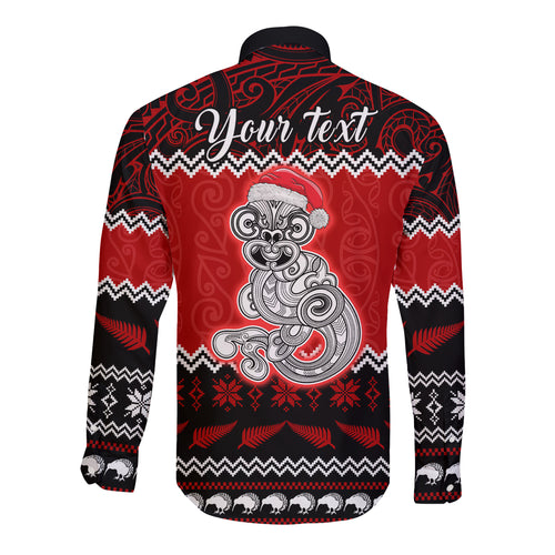 personalised-new-zealand-christmas-long-sleeve-button-shirt-maori-tiki-meri-kirihimete