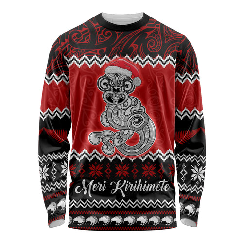 personalised-new-zealand-christmas-long-sleeve-shirt-maori-tiki-meri-kirihimete