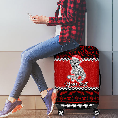 personalised-new-zealand-christmas-luggage-cover-maori-tiki-meri-kirihimete