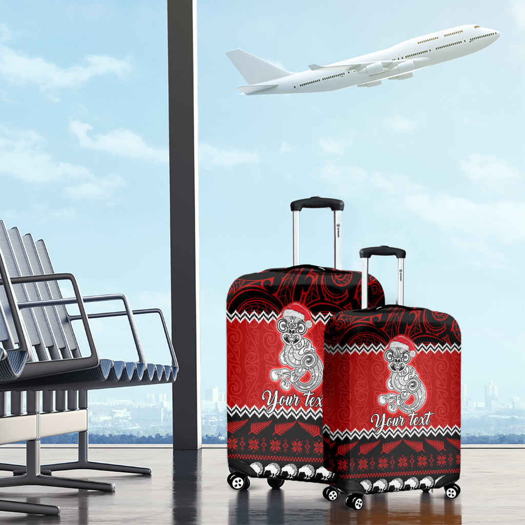 personalised-new-zealand-christmas-luggage-cover-maori-tiki-meri-kirihimete