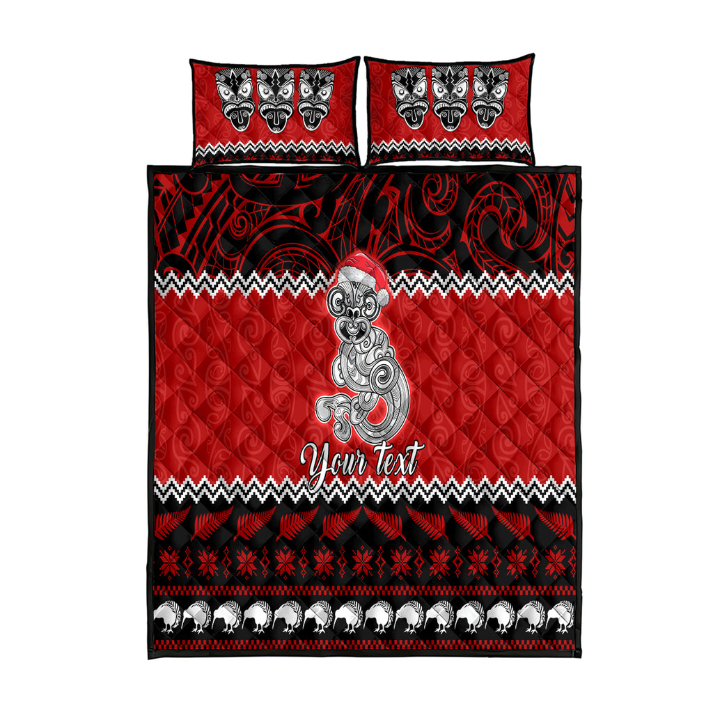 personalised-new-zealand-christmas-quilt-bed-set-maori-tiki-meri-kirihimete