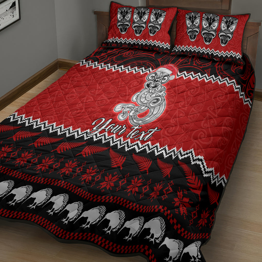 personalised-new-zealand-christmas-quilt-bed-set-maori-tiki-meri-kirihimete