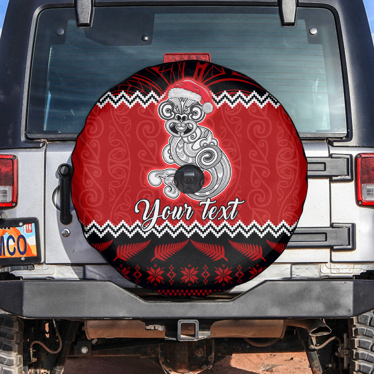 personalised-new-zealand-christmas-spare-tire-cover-maori-tiki-meri-kirihimete