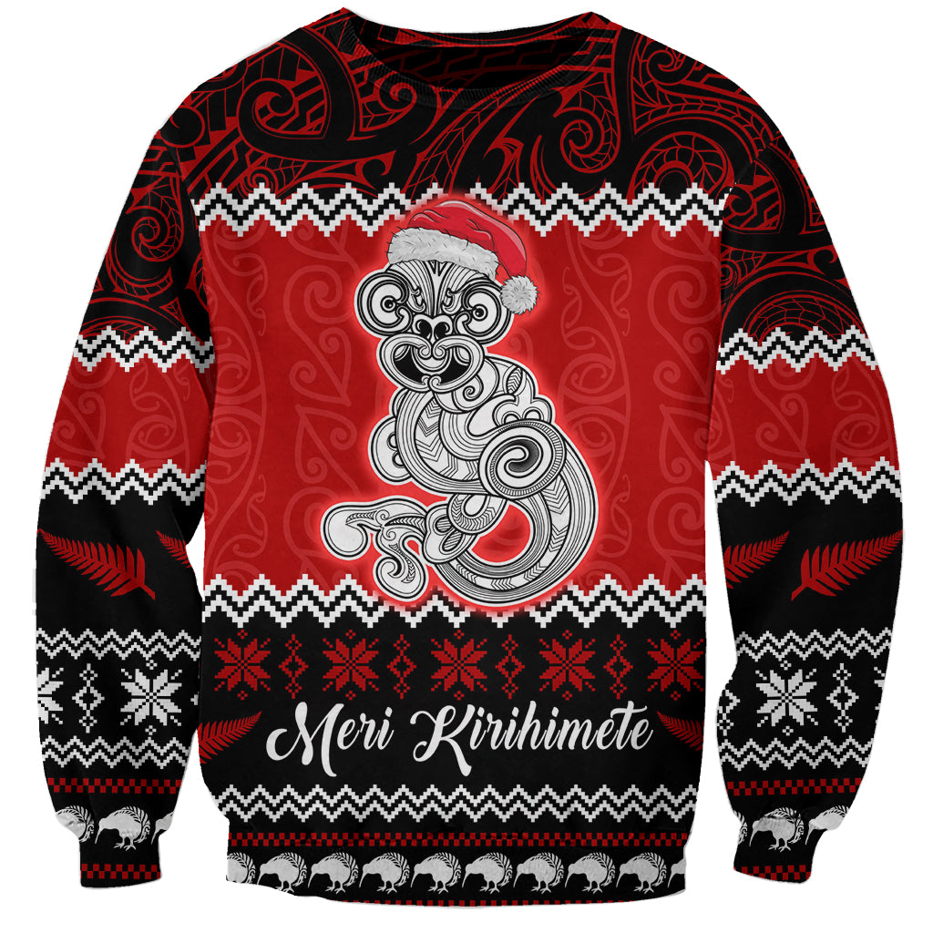 personalised-new-zealand-christmas-sweatshirt-maori-tiki-meri-kirihimete