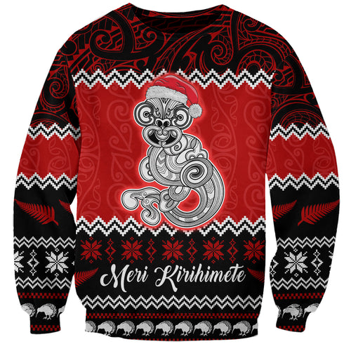 personalised-new-zealand-christmas-sweatshirt-maori-tiki-meri-kirihimete