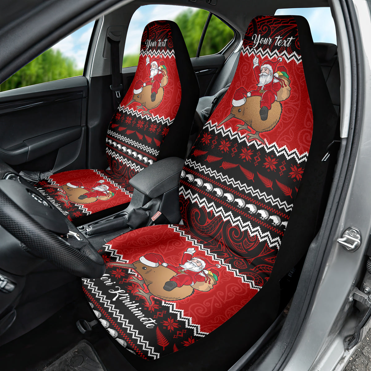 personalised-new-zealand-christmas-car-seat-cover-kiwi-santa-claus-maori-meri-kirihimete