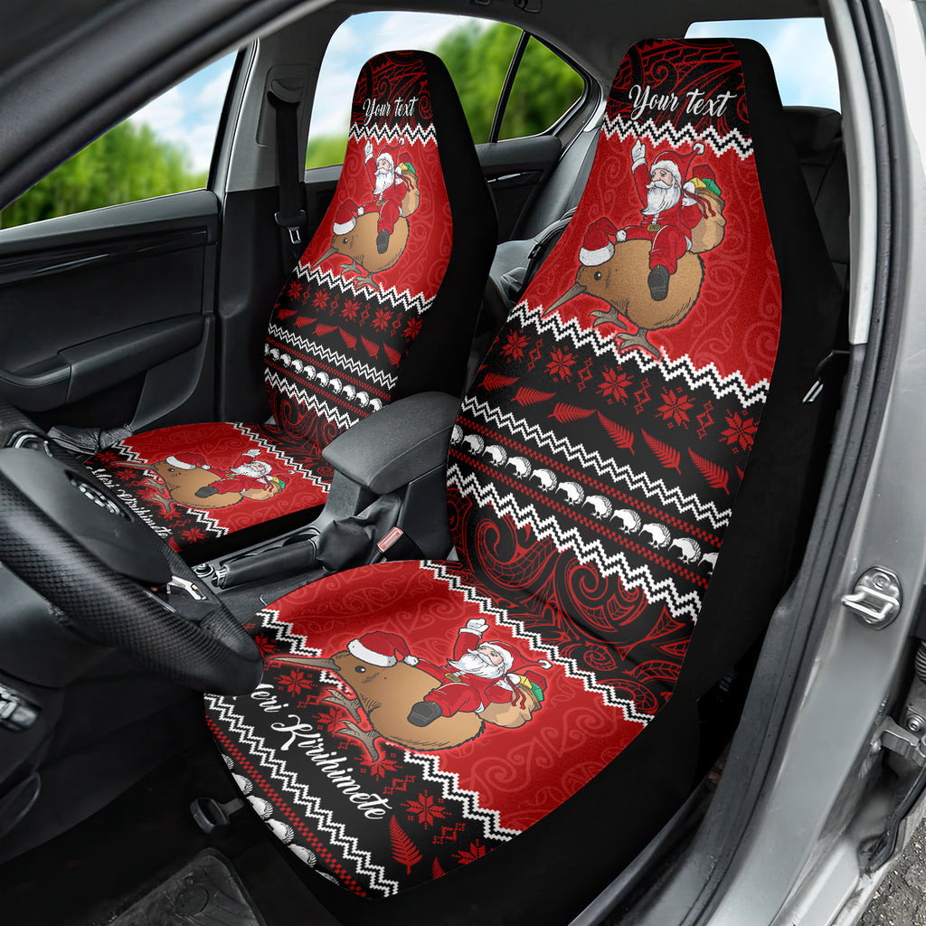 personalised-new-zealand-christmas-car-seat-cover-kiwi-santa-claus-maori-meri-kirihimete