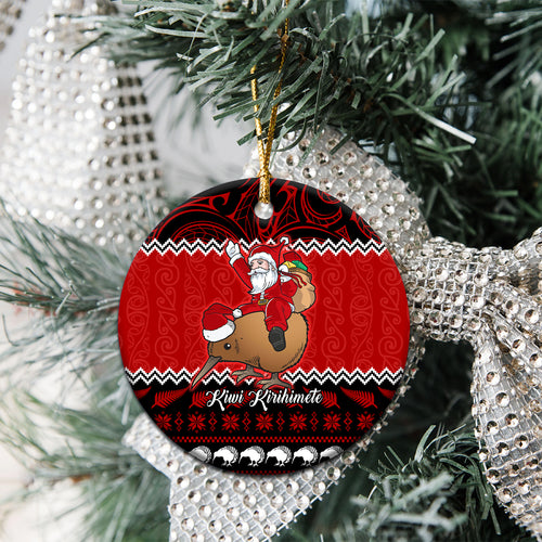 personalised-new-zealand-christmas-ceramic-ornament-kiwi-santa-claus-maori-meri-kirihimete