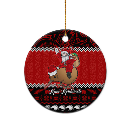 personalised-new-zealand-christmas-ceramic-ornament-kiwi-santa-claus-maori-meri-kirihimete