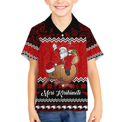 personalised-new-zealand-christmas-hawaiian-shirt-kiwi-santa-claus-maori-meri-kirihimete