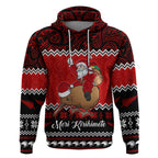 personalised-new-zealand-christmas-hoodie-kiwi-santa-claus-maori-meri-kirihimete