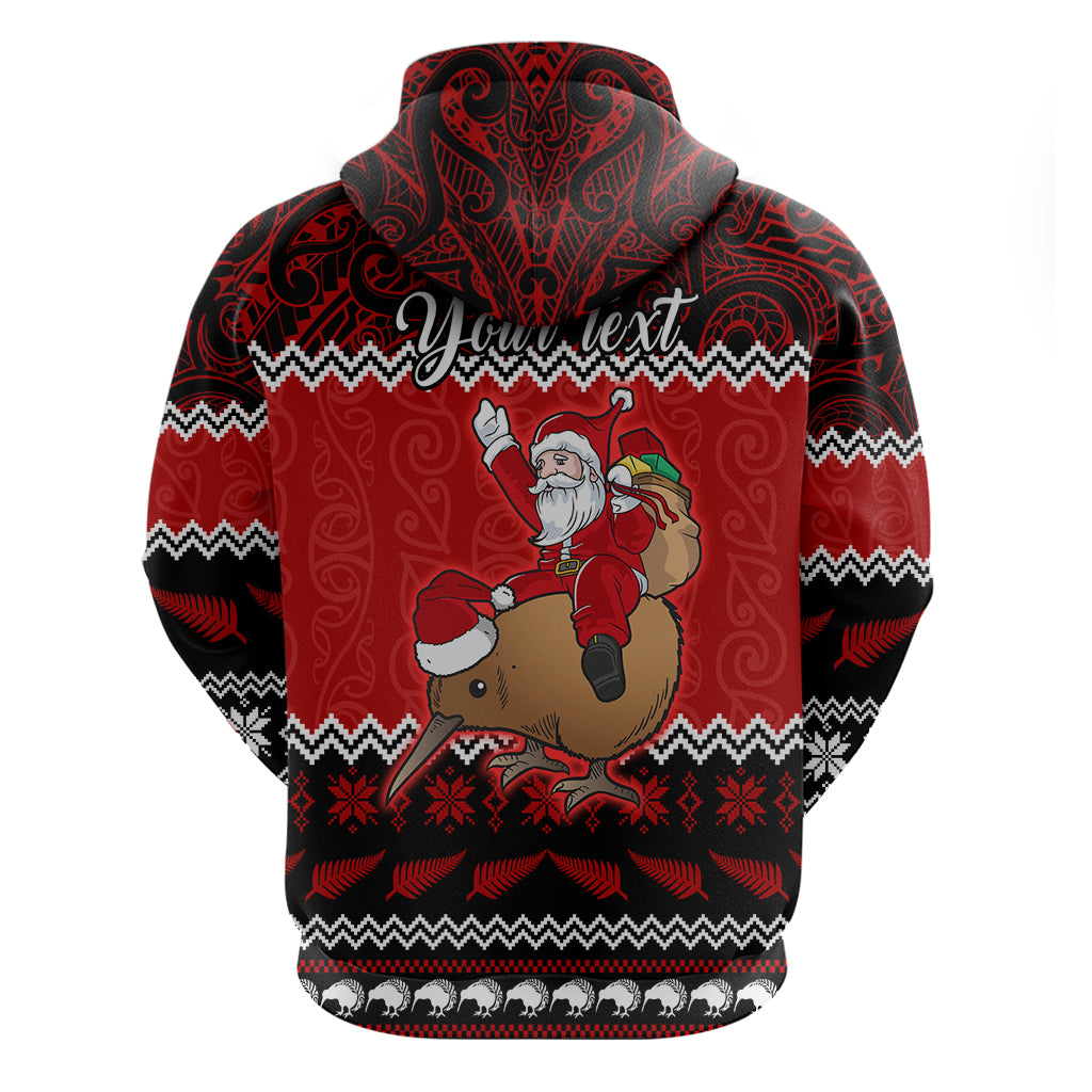 personalised-new-zealand-christmas-hoodie-kiwi-santa-claus-maori-meri-kirihimete