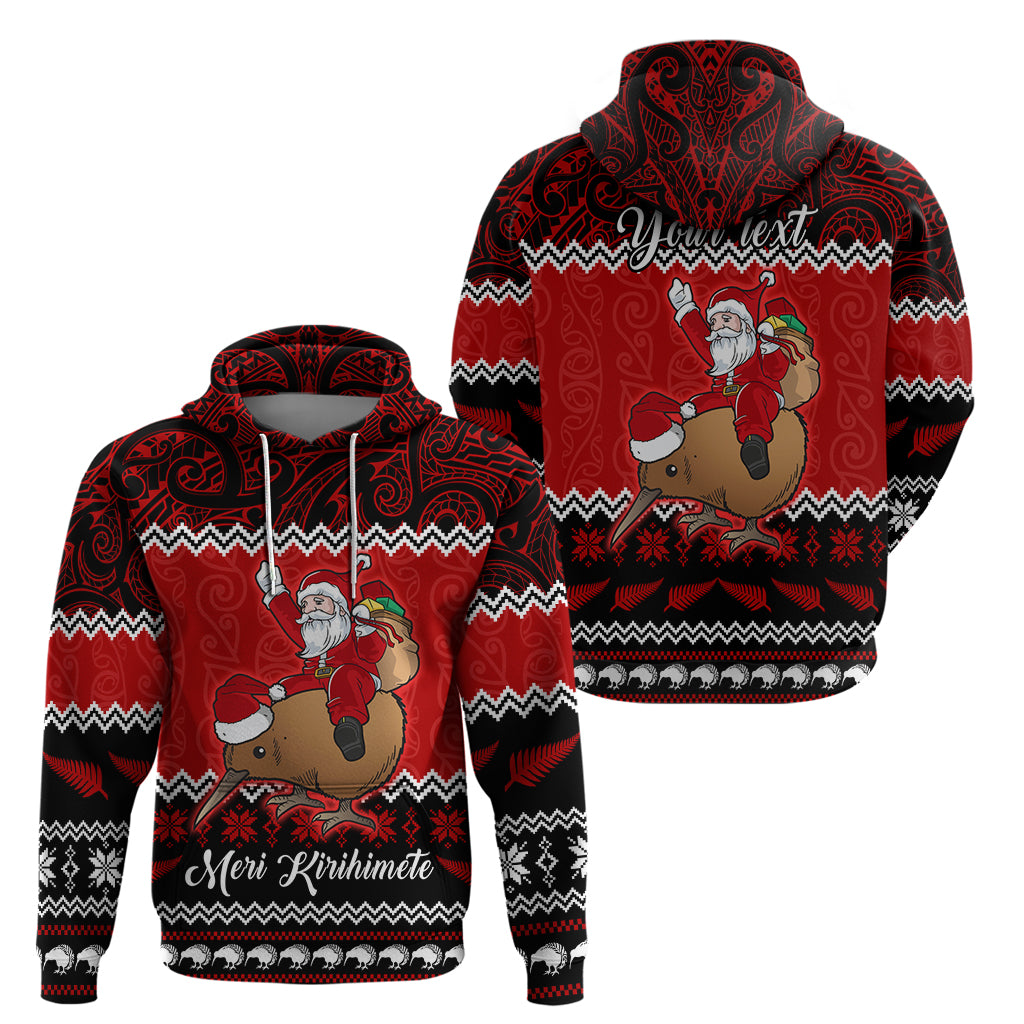 personalised-new-zealand-christmas-hoodie-kiwi-santa-claus-maori-meri-kirihimete