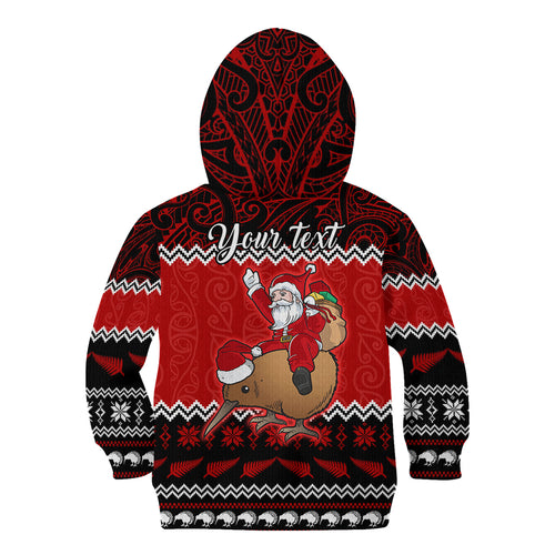 personalised-new-zealand-christmas-kid-hoodie-kiwi-santa-claus-maori-meri-kirihimete