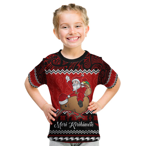 personalised-new-zealand-christmas-kid-t-shirt-kiwi-santa-claus-maori-meri-kirihimete