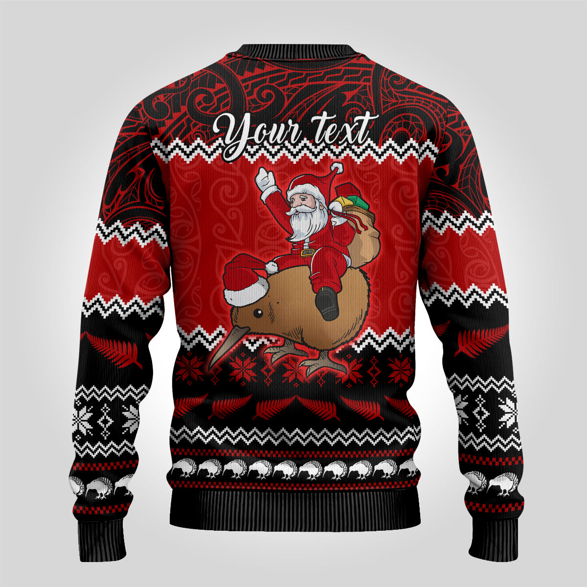 personalised-new-zealand-christmas-ugly-christmas-sweater-kiwi-santa-claus-maori-meri-kirihimete