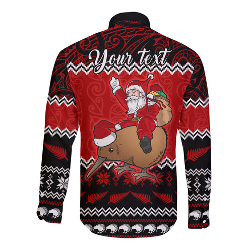 personalised-new-zealand-christmas-long-sleeve-button-shirt-kiwi-santa-claus-maori-meri-kirihimete