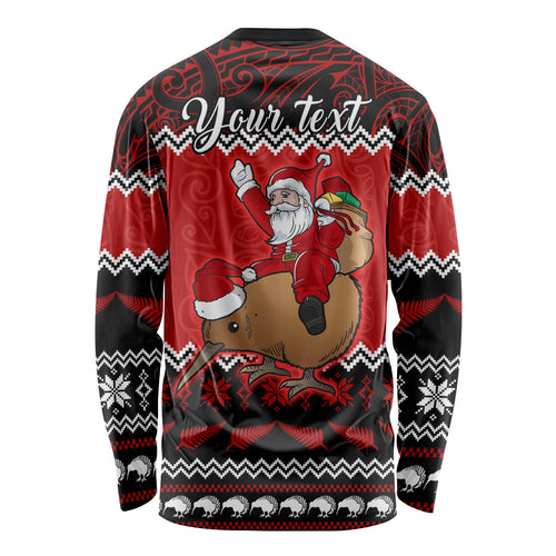 personalised-new-zealand-christmas-long-sleeve-shirt-kiwi-santa-claus-maori-meri-kirihimete