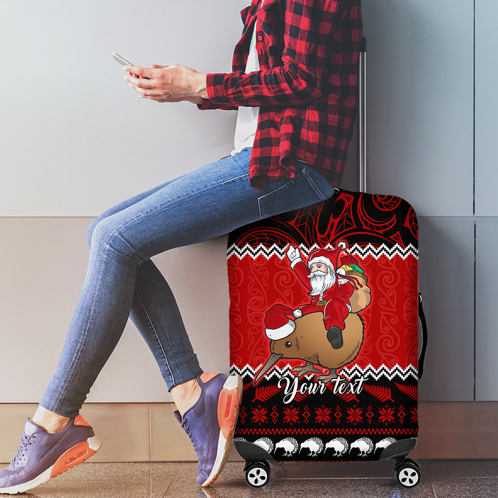 personalised-new-zealand-christmas-luggage-cover-kiwi-santa-claus-maori-meri-kirihimete