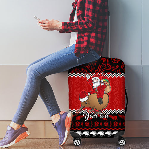 personalised-new-zealand-christmas-luggage-cover-kiwi-santa-claus-maori-meri-kirihimete