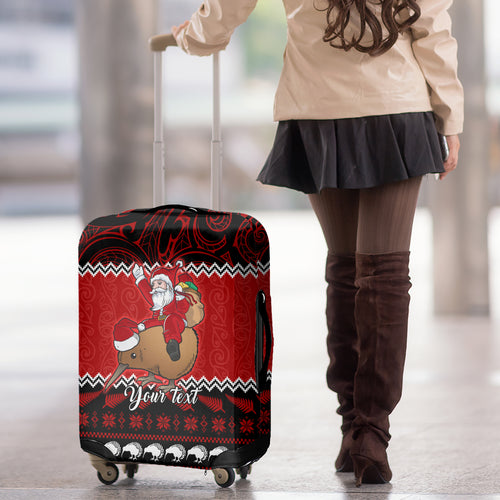 personalised-new-zealand-christmas-luggage-cover-kiwi-santa-claus-maori-meri-kirihimete