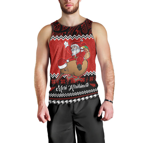 personalised-new-zealand-christmas-men-tank-top-kiwi-santa-claus-maori-meri-kirihimete