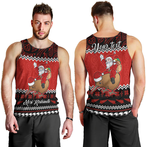 personalised-new-zealand-christmas-men-tank-top-kiwi-santa-claus-maori-meri-kirihimete