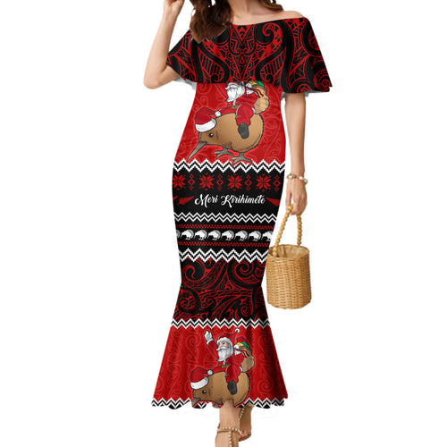 personalised-new-zealand-christmas-mermaid-dress-kiwi-santa-claus-maori-meri-kirihimete