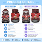 Personalised New Zealand Christmas Pet Hoodie Kiwi Santa Claus Maori Meri Kirihimete