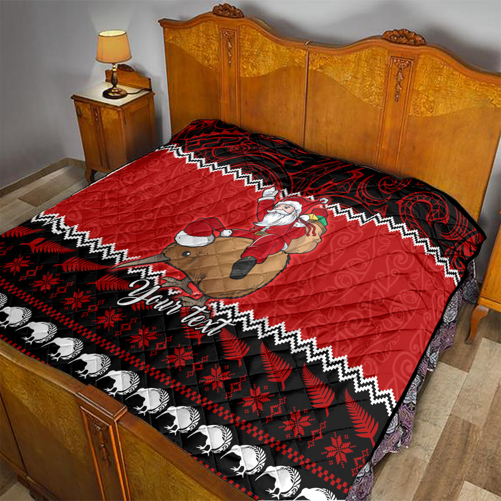 personalised-new-zealand-christmas-quilt-kiwi-santa-claus-maori-meri-kirihimete