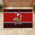 personalised-new-zealand-christmas-rubber-doormat-kiwi-santa-claus-maori-meri-kirihimete