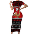 personalised-new-zealand-christmas-short-sleeve-bodycon-dress-kiwi-santa-claus-maori-meri-kirihimete