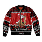 personalised-new-zealand-christmas-sleeve-zip-bomber-jacket-kiwi-santa-claus-maori-meri-kirihimete
