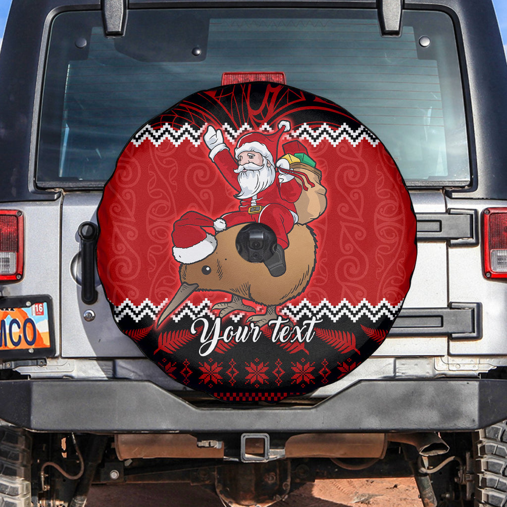 personalised-new-zealand-christmas-spare-tire-cover-kiwi-santa-claus-maori-meri-kirihimete