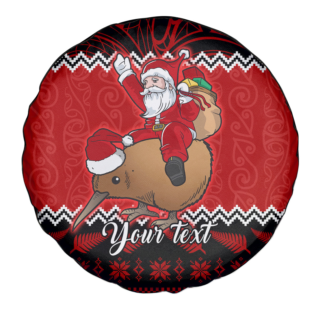 personalised-new-zealand-christmas-spare-tire-cover-kiwi-santa-claus-maori-meri-kirihimete