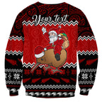 personalised-new-zealand-christmas-sweatshirt-kiwi-santa-claus-maori-meri-kirihimete