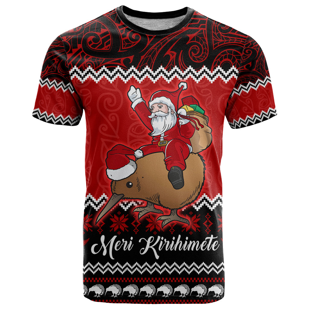 personalised-new-zealand-christmas-t-shirt-kiwi-santa-claus-maori-meri-kirihimete
