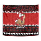 personalised-new-zealand-christmas-tapestry-kiwi-santa-claus-maori-meri-kirihimete
