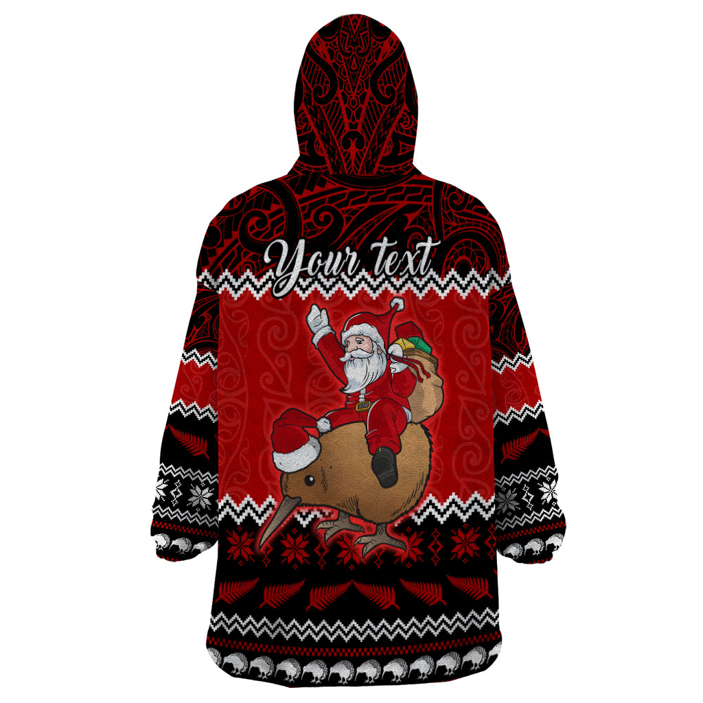 personalised-new-zealand-christmas-wearable-blanket-hoodie-kiwi-santa-claus-maori-meri-kirihimete