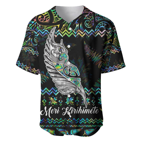 personalised-new-zealand-christmas-baseball-jersey-maori-fern-manaia-meri-kirihimete-with-papaua-shell
