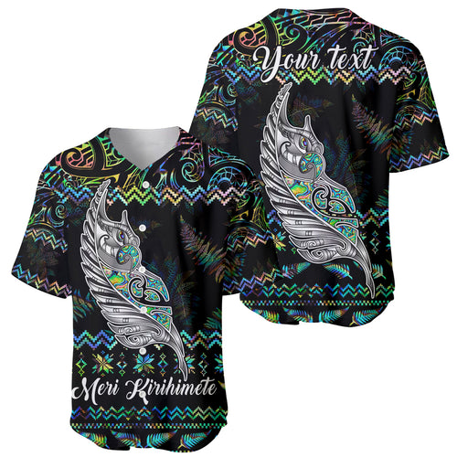 personalised-new-zealand-christmas-baseball-jersey-maori-fern-manaia-meri-kirihimete-with-papaua-shell