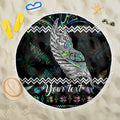 personalised-new-zealand-christmas-beach-blanket-maori-fern-manaia-meri-kirihimete-with-papaua-shell