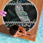 personalised-new-zealand-christmas-beach-blanket-maori-fern-manaia-meri-kirihimete-with-papaua-shell