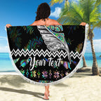personalised-new-zealand-christmas-beach-blanket-maori-fern-manaia-meri-kirihimete-with-papaua-shell