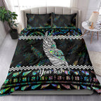 personalised-new-zealand-christmas-bedding-set-maori-fern-manaia-meri-kirihimete-with-papaua-shell