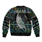 personalised-new-zealand-christmas-bomber-jacket-maori-fern-manaia-meri-kirihimete-with-papaua-shell