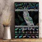 personalised-new-zealand-christmas-canvas-wall-art-maori-fern-manaia-meri-kirihimete-with-papaua-shell
