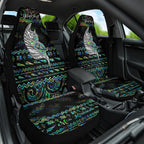 personalised-new-zealand-christmas-car-seat-cover-maori-fern-manaia-meri-kirihimete-with-papaua-shell